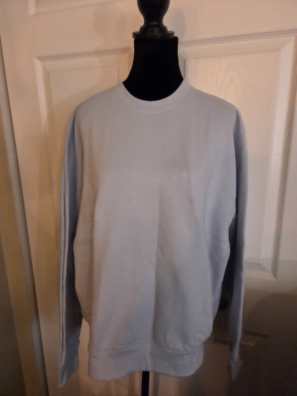 Hanes Originals Men’s Fleece Crewneck Sweatshirt Blue Large